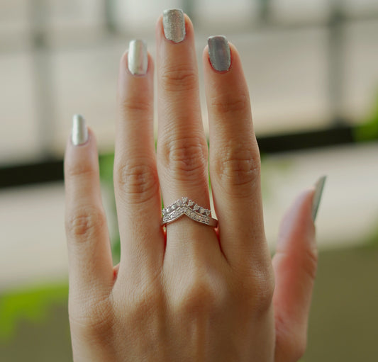 QUEEN GLORY SILVER CROWN RING