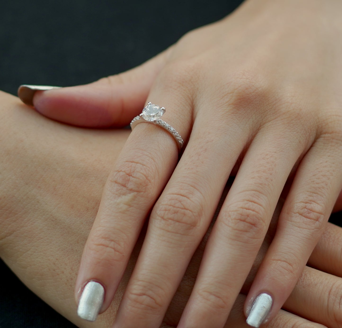 RICH SOLITAIRE SILVER RING