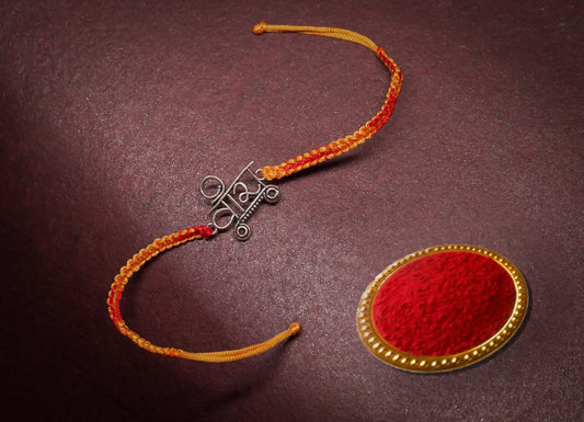 OXIDISED VEERA SILVER RAKHI