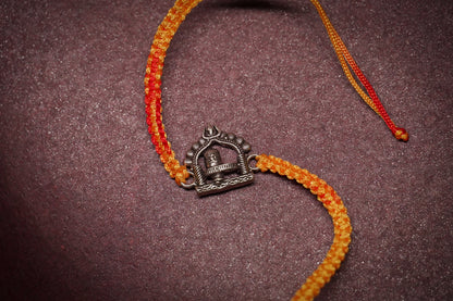 OXIDISED SHIVLINGA SILVER RAKHI