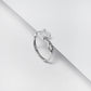 CROSSING SOLITAIRE SILVER RING