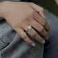 DANCING DUO BUTTERFLY SILVER RING