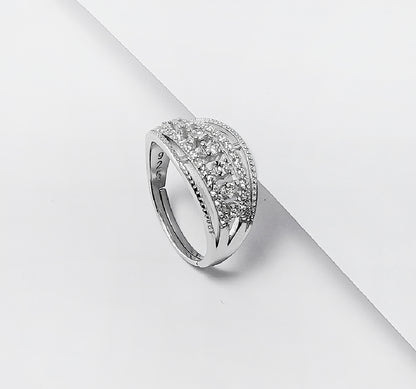 DAZZLING BOLD SILVER RING
