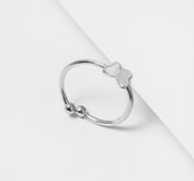 MINIMALIST BUTTERFLY SILVER RING