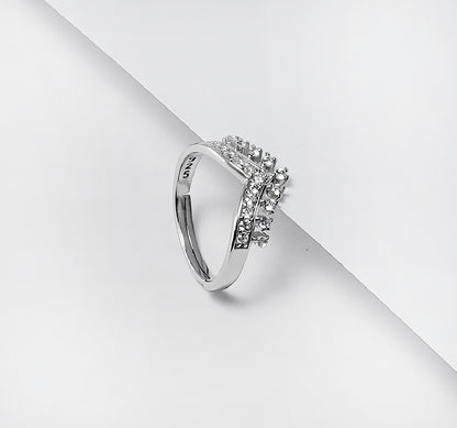 QUEEN GLORY SILVER CROWN RING