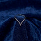 SPARKLING V SHAPE SILVER RING