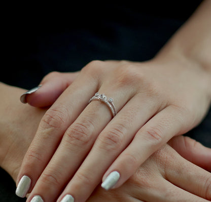 STARLIGHT SOLITAIRE SILVER RING