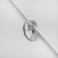 THE WAVY LEAVES SILVER RING