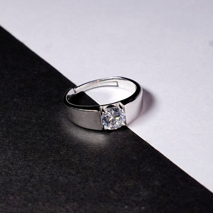 The Honor Solitaire Silver Ring