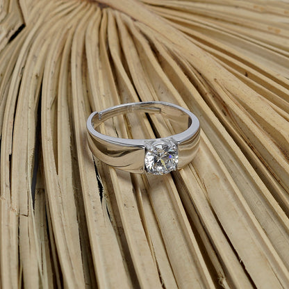 The Honor Solitaire Silver Ring