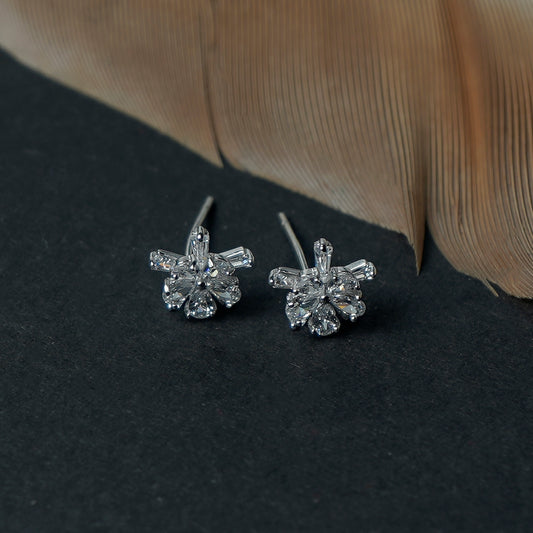 Two Star Silver Earrings