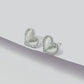 THE HEART SILVER EARRINGS